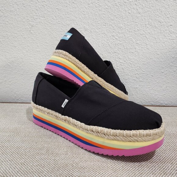 TOMS Womens Alpargata Platform Rope High Slip On Size 9 - Picture 5 of 9